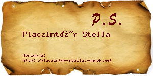 Placzintár Stella névjegykártya